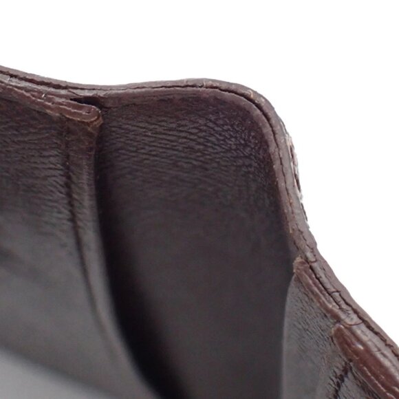 LOUIS VUITTON Porte Valeurs Cartes Credit Damier Leather Brown N61823 07EF445 - Picture 8 of 15